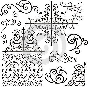 Wrough iron ornaments