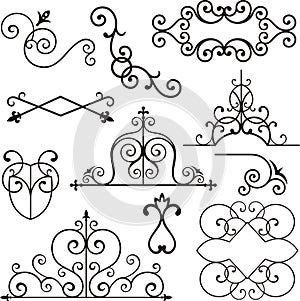 Wrough iron ornaments