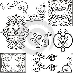 Wrough iron ornaments