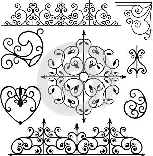 Wrough iron ornaments