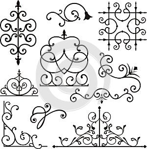 Wrough iron ornaments