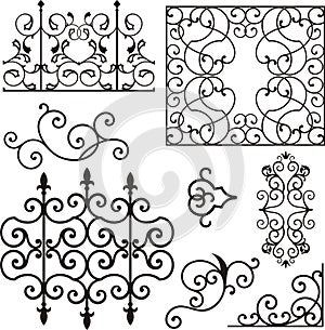 Wrough iron ornaments