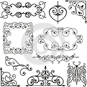 Wrough iron ornaments