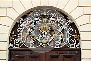 Wrought detail of an old door