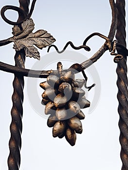 Wrought iron bunch of grapes