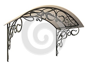 Wrought iron canopy