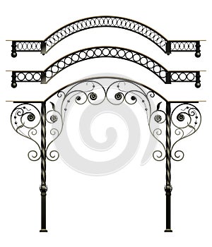 Wrought iron canopy