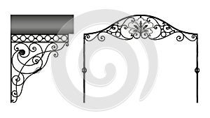 Wrought iron canopy