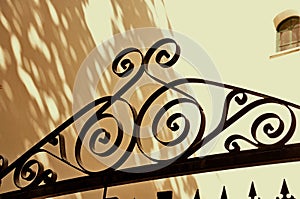 Wrought iron door
