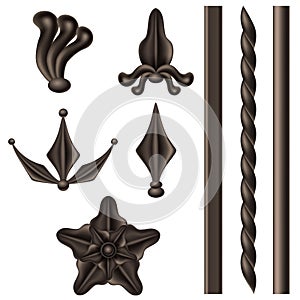 Wrought iron element set