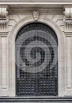 Wrought Iron Entrance Door of a historic building