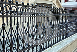 Wrought iron fence