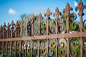 Wrought iron fence