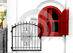 Wrought iron garden gate