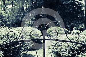 Wrought Iron Garden Gate Motif