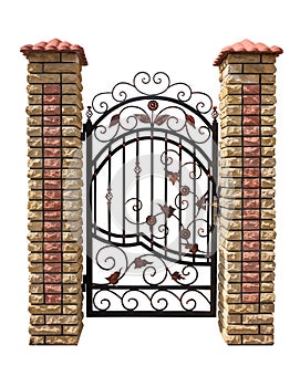 Wrought iron gate