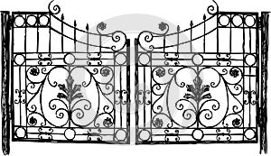 Wrought iron gate