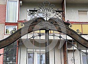 Wrought iron gate of a building