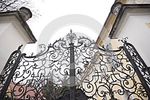 wrought iron gate or door