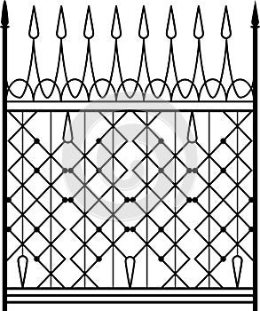 Wrought Iron Gate, Ornamental Design