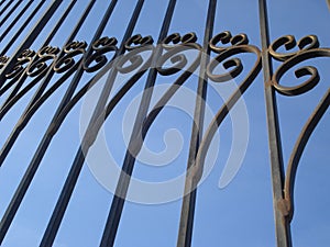 Wrought iron gate pattern