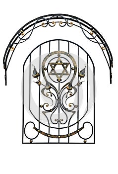 Wrought iron grille