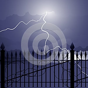 Wrought iron and lightning