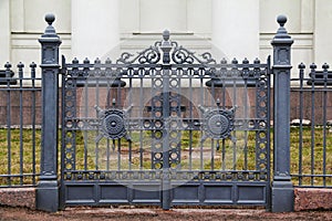 Wrought iron ornamental gates