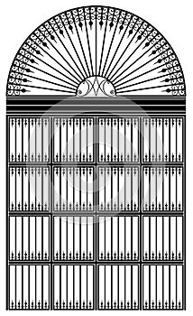 Wrought iron portal