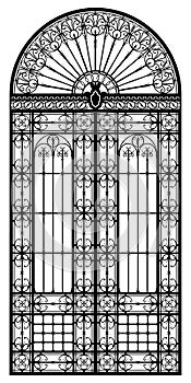 Wrought iron portal