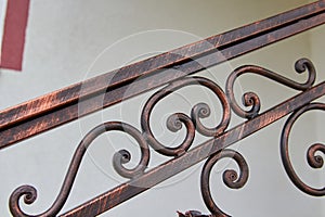 wrought iron railings, elements of forged products on the railing