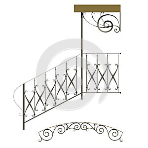 Wrought iron stairs railing