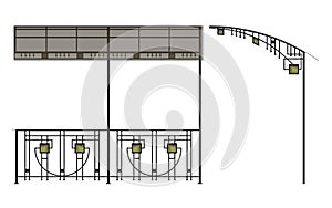 Wrought iron stairs railing