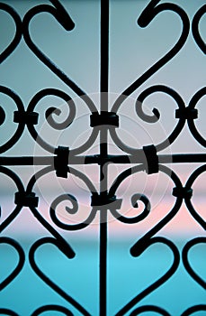 Wrought iron window