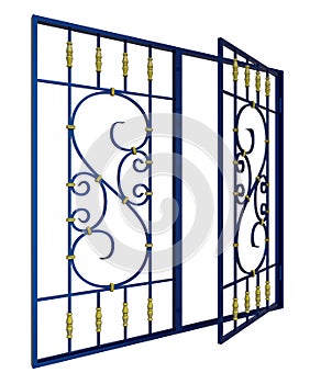 Wrought iron window grille