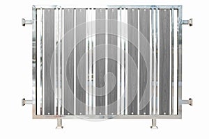 Wrought stainless steel and wood fence