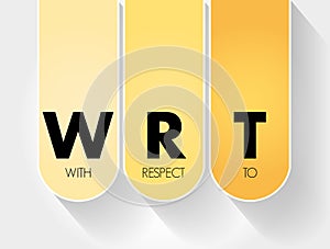 WRT - With Respect To acronym, concept background