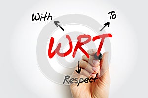 WRT - With Respect To acronym, concept background