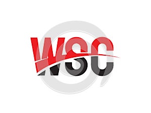 WSC Letter Initial Logo Design Vector Illustration