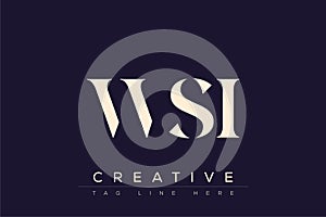 WSI abstract letter logo design