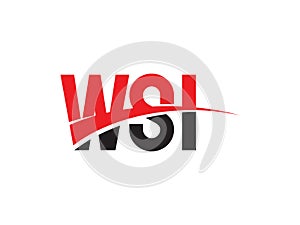 WSI Letter Initial Logo Design Vector Illustration