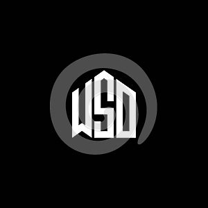 WSO letter logo design on BLACK background. WSO creative initials letter logo concept. WSO letter design