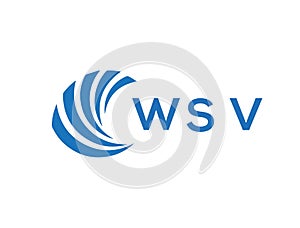 WSV letter logo design on white background. WSV creative circle letter logo