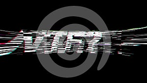 WTF abbreviation with glitch effect