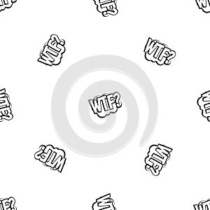 WTF, comic book bubble text pattern seamless black