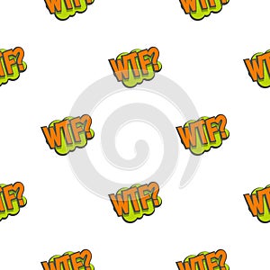 WTF, comic text sound effect pattern seamless