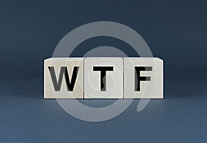 Wtf. Cubes form the word WTF