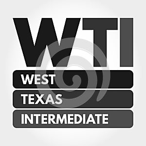 WTI - West Texas Intermediate acronym concept