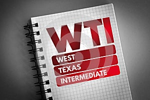 WTI - West Texas Intermediate acronym