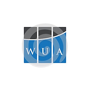 WUA letter logo design on black background. WUA creative initials letter logo concept. WUA letter design
